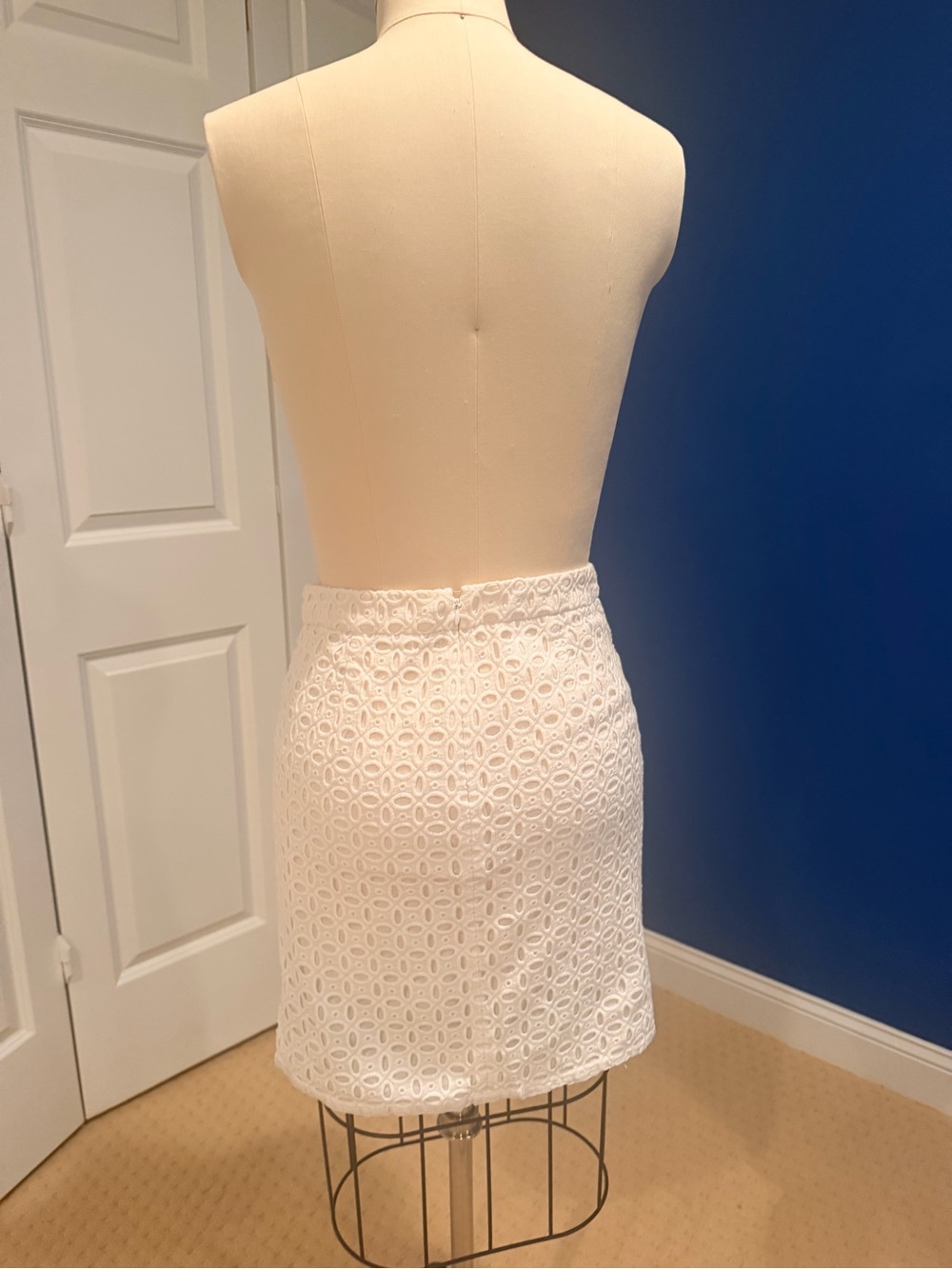 J. Crew White Eyelet Mini Skirt